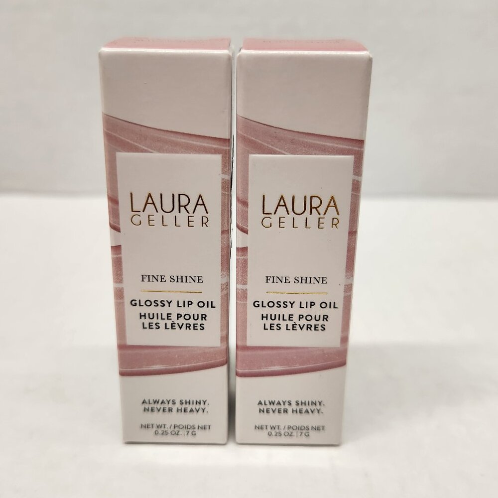 Laura Geller Fine Shine Glossy Lip Oil Sweet Pink 2 Pack